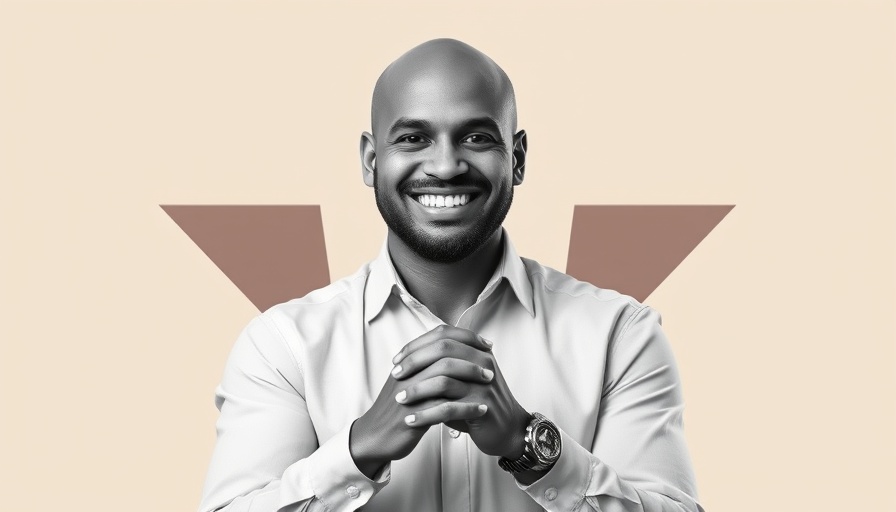 Winning at What Truly Matters: Monochrome portrait graphic of smiling bald man with text overlay.