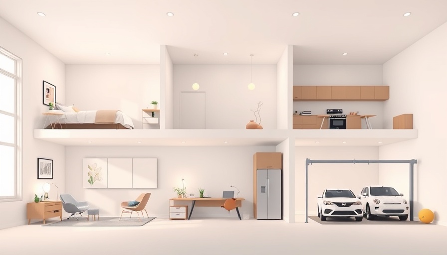 Illustration of smart home with SmartThings hubs everywhere.