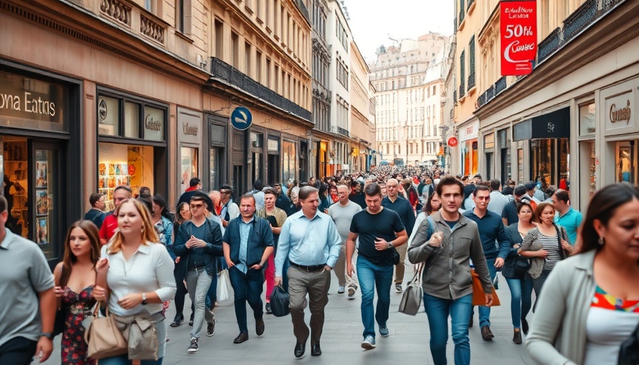 Vibrant city street bustling with travelers amid hepatitis A concern.
