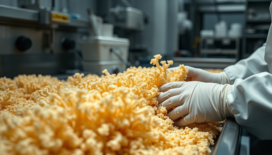Mycelium materials processing in a lab for sustainable living.
