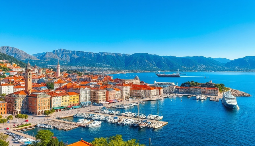 Vibrant cityscape of Split, Croatia showcasing its coastal charm.