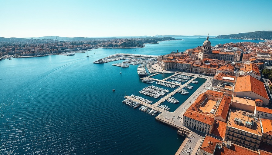 Scenic view of Marseille's harbor and cityscape.