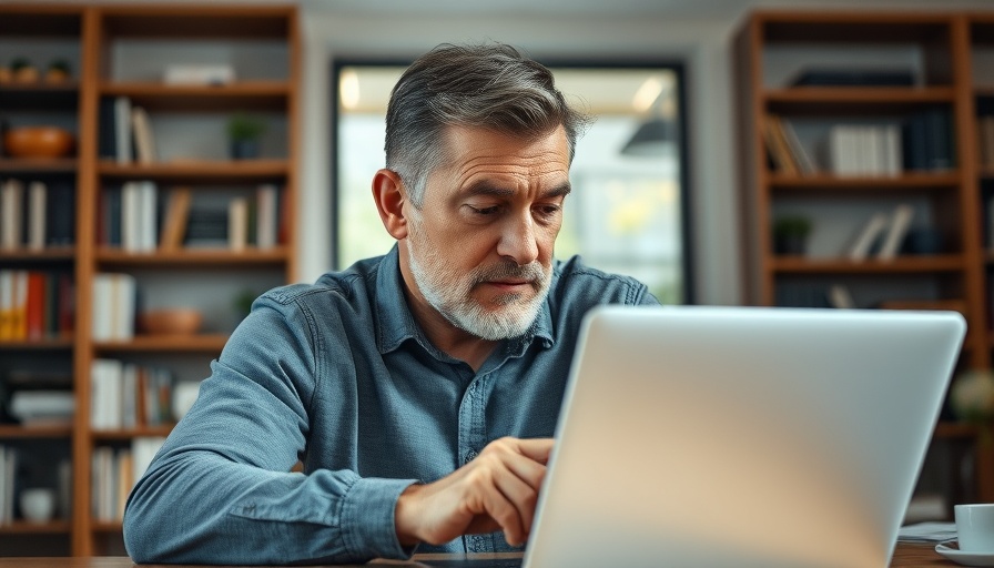 Man deep in thought while using a laptop, concept of 'ChatGPT rewiring your brain'.