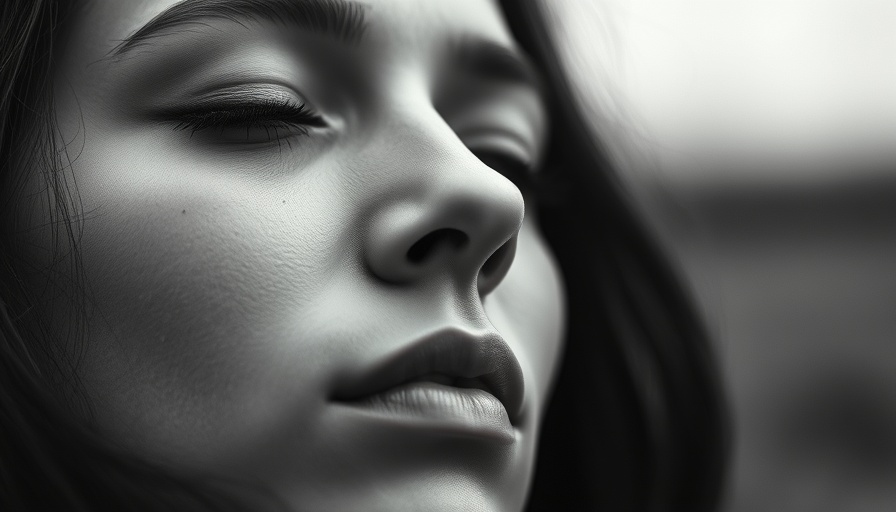 Close-up of a young woman with closed eyes, illustrating POTS syndrome symptoms and treatment.