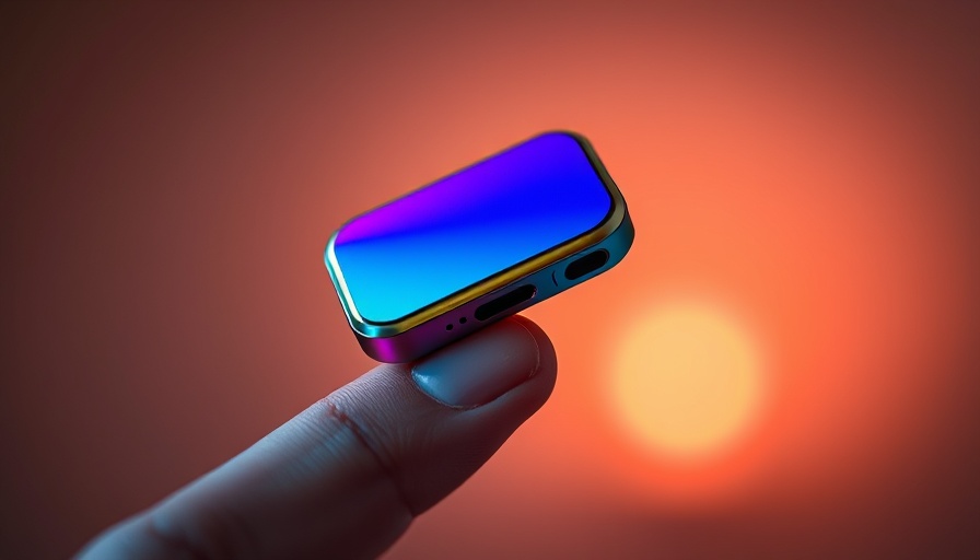 Compact eco-friendly gadget balancing on a fingertip