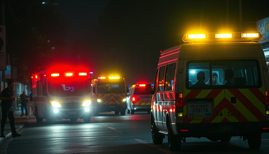 Emergency scene in Chicago with responders, Chicago Drive-By Shooting.