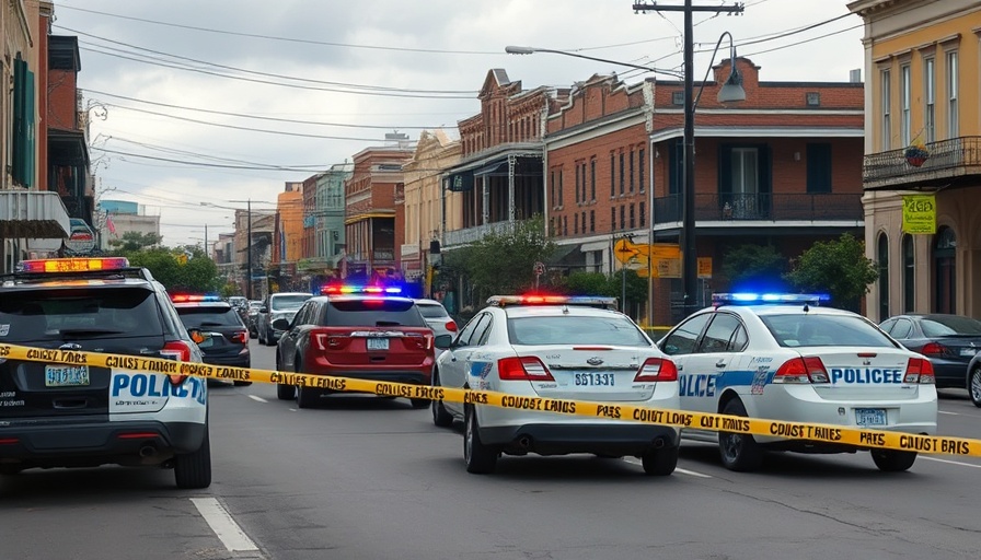 Police investigation scene in Uptown New Orleans, June 2025.
