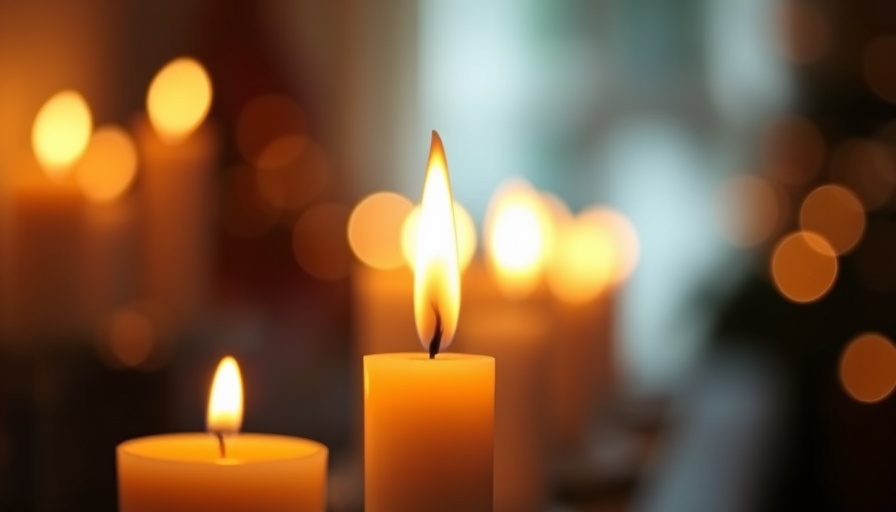 Gentle candle flames flickering softly in serene lighting.