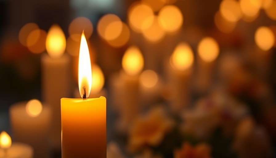 Candle flame flickering in tribute for Kenneth Colley.