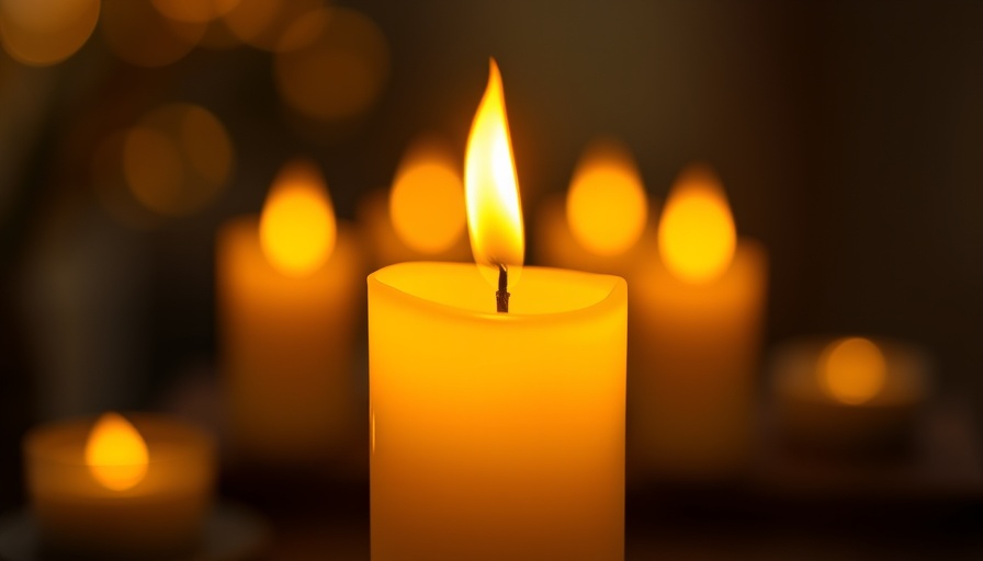 Softly glowing candle creates warm ambience honoring Kenneth Colley's Star Wars legacy.