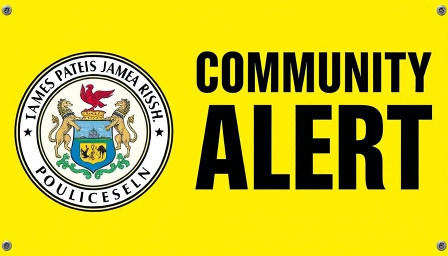 Community alert for gas odor investigation in Lutcher, St. James Parish.