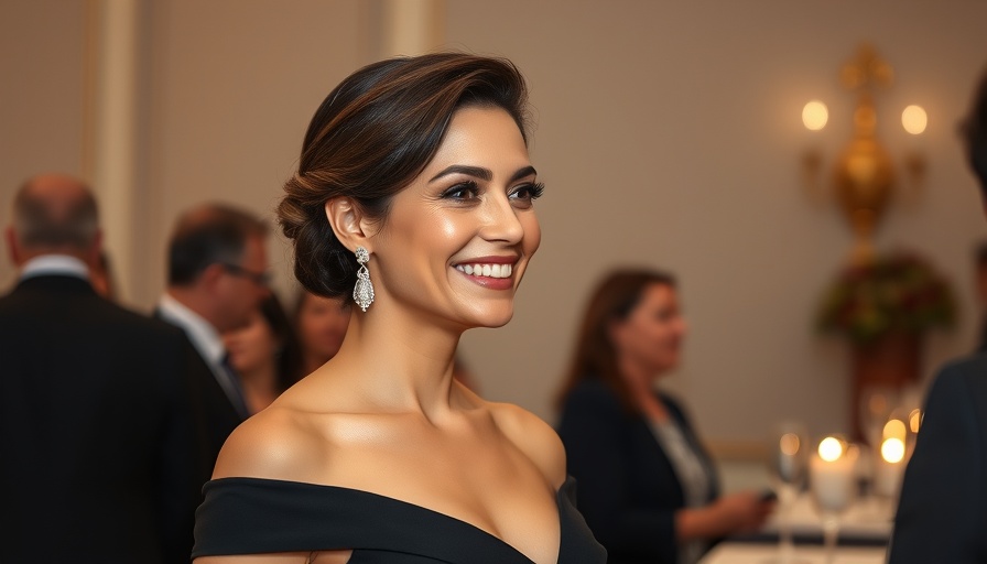 Elegant woman smiling, Hollywood Walk of Fame stars 2026 event.