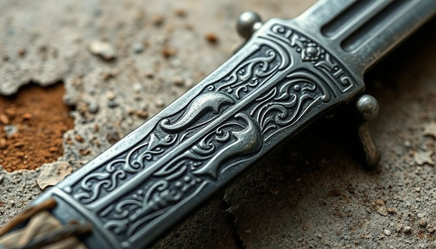 1,000-year-old medieval sword discovery with intricate engravings.