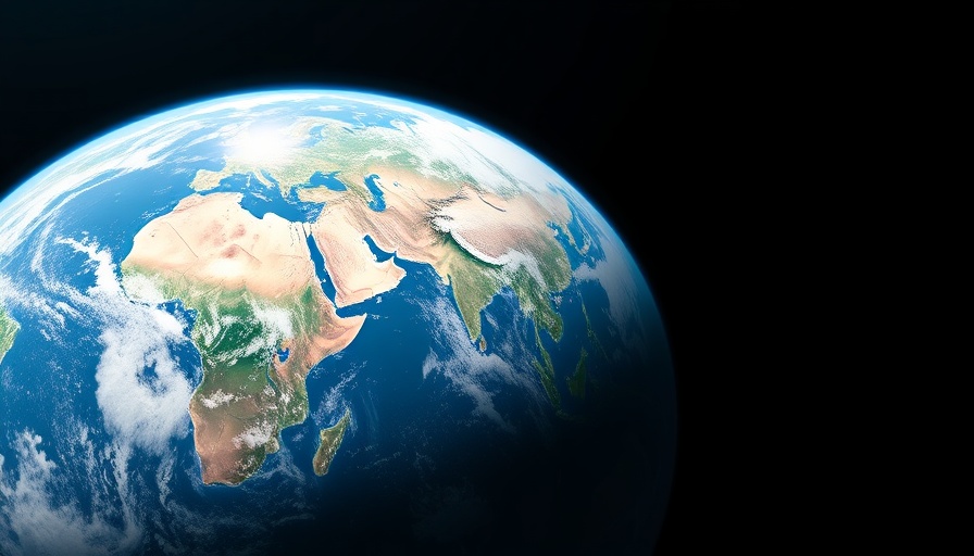 Earth's full view from space highlighting cloud patterns and continents.