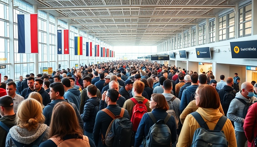 Passengers queue at airport as US airline resumes flights to Israel.