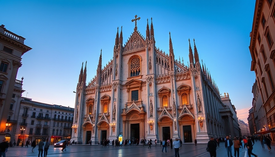 Milan Cathedral vibrant evening view, top things to do in Milan.