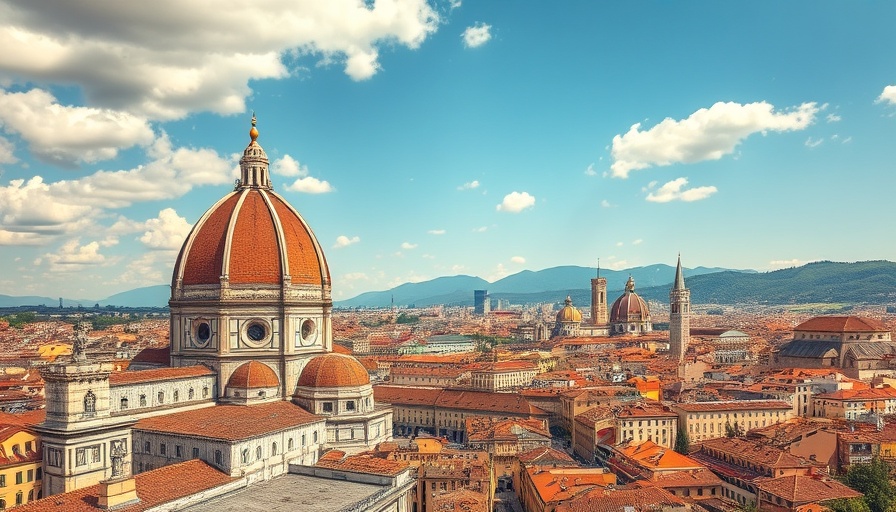 Aerial view of Florence highlighting top sights for top 10 things to do in Florence.