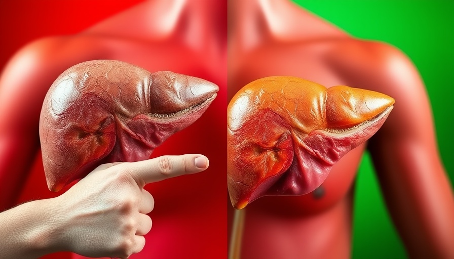 Comparison illustrating how to detoxify a fatty liver using before and after visuals.