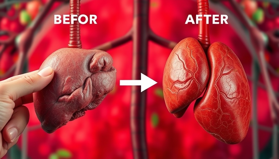 Detoxify a fatty liver comparison showing before and after liver images.