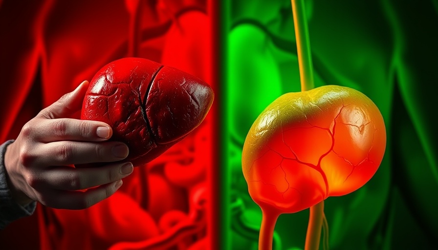 Dramatic comparison of fatty liver and detoxified liver for health insight.