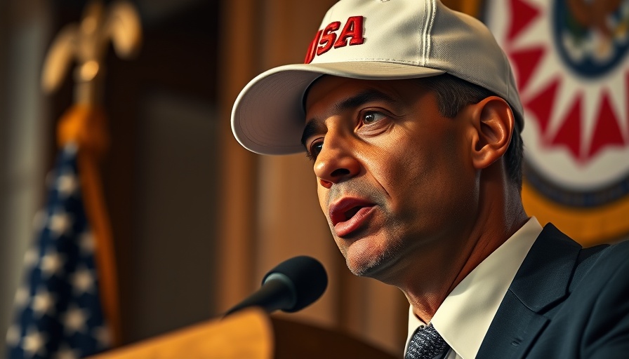 Trump FIFA Club World Cup final speaker with USA cap.