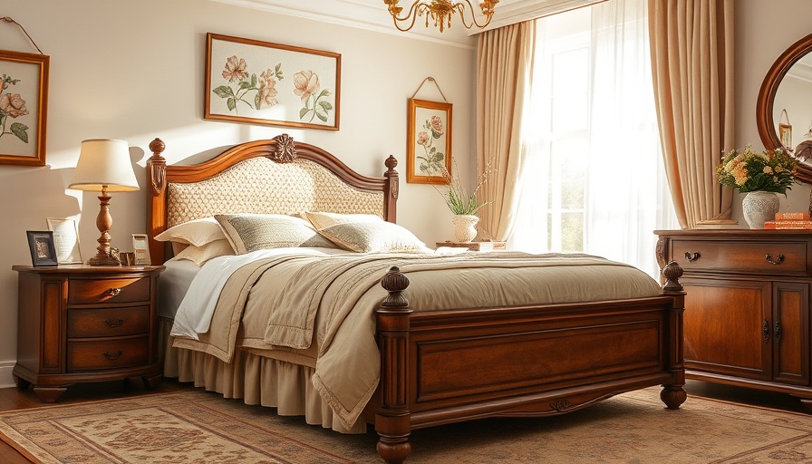 Traditional bedding in elegant bedroom with classic decor and natural light.