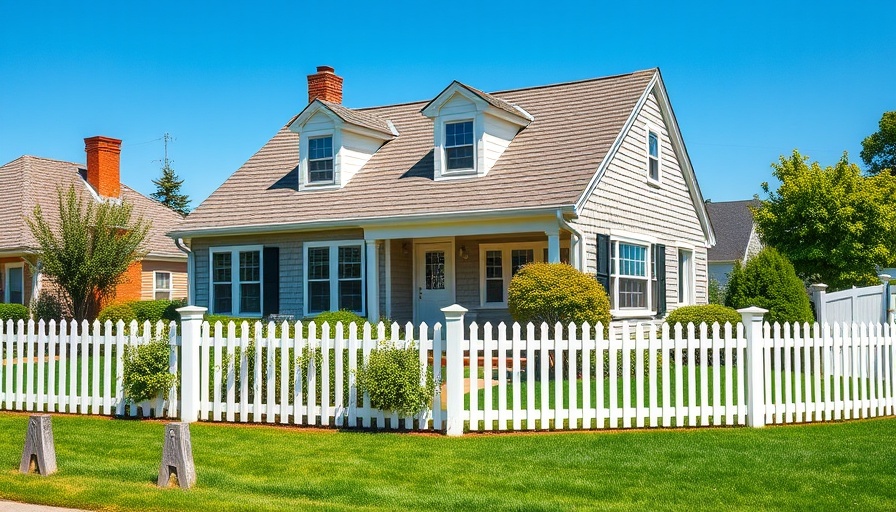 Traditional Cape Cod house with white picket fence for house types for homeowners.