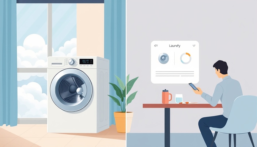 SmartThings laundry updates visual with app notifications.