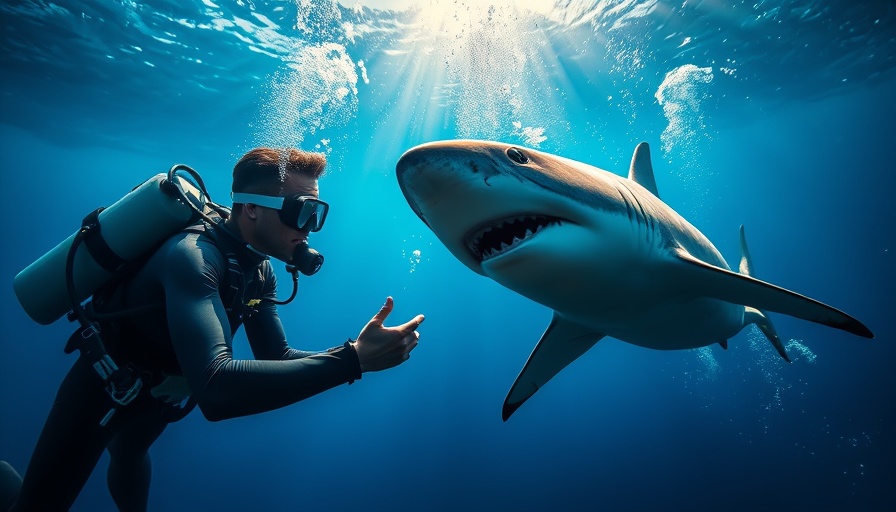 Underwater scene from 'Dancing With Sharks' on Discovery Channel.
