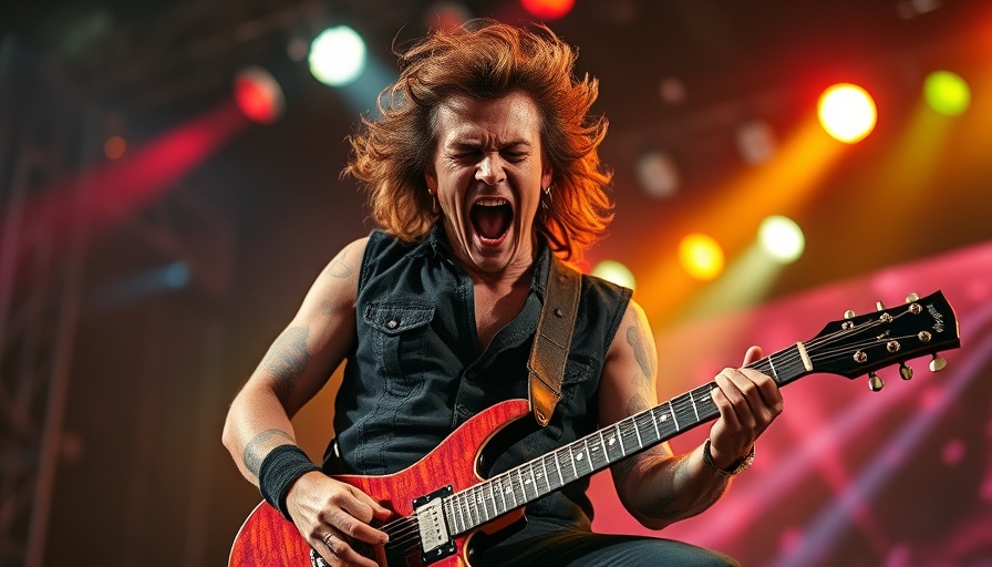 Dynamic rocker passionately performing on stage, Ozzy Osbourne dies