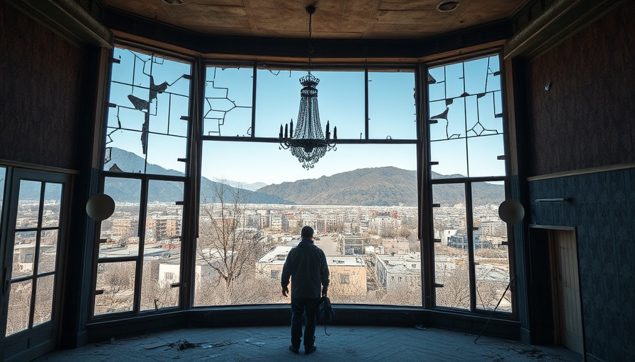 Explorer inside abandoned hotel in Japanese ghost town