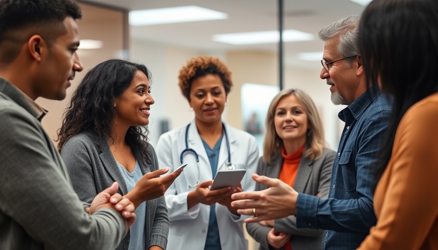 Weight-loss patients discussing medication options in a clinic.