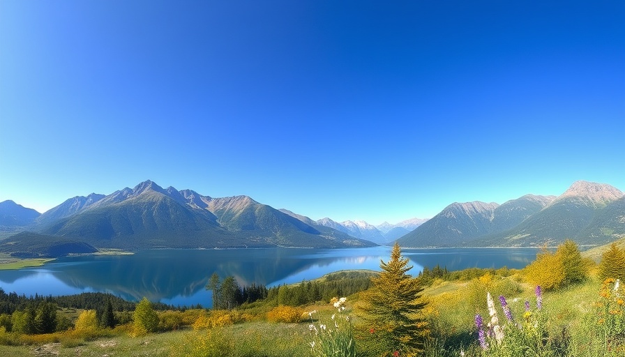 Travel by Dart Adventures: Majestic mountain landscape reflection.