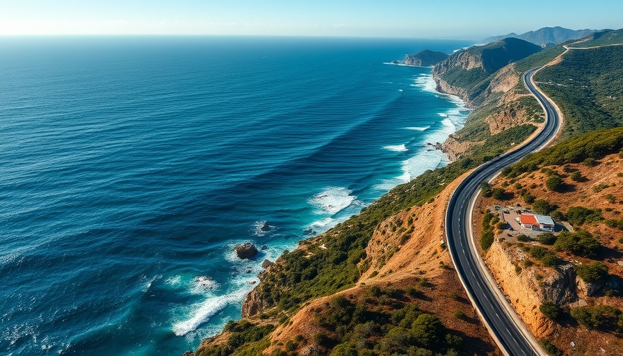 Scenic view of coastal highway in Santa Barbara; best things to do.