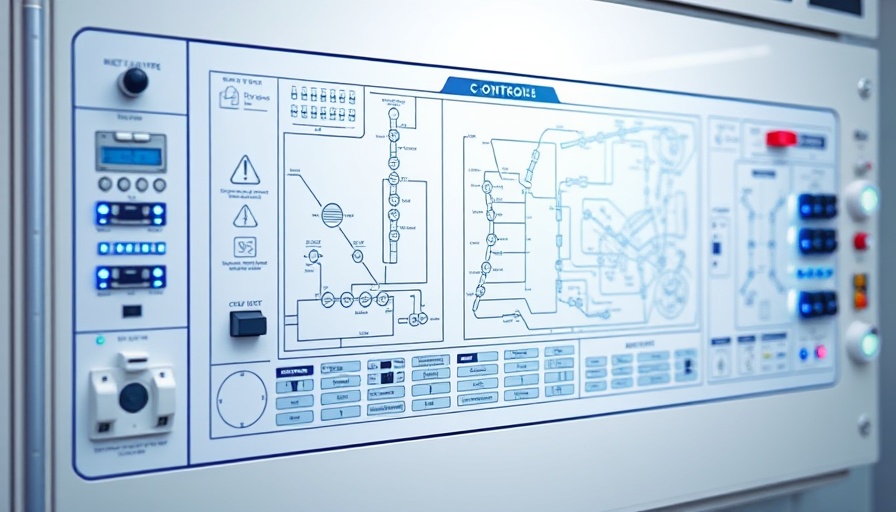 Modern assembly line diagram with blue highlights related to affordable electric truck production.