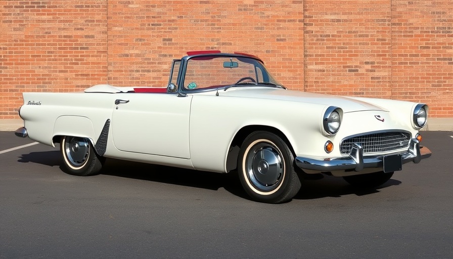 Vintage white convertible car parked, buy used cars