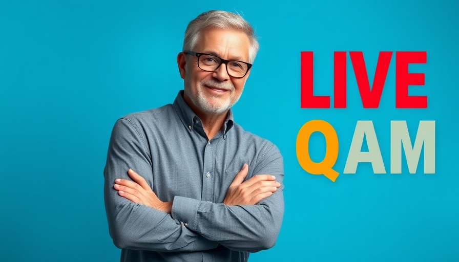 Holistic health expert promoting live Q&A session.