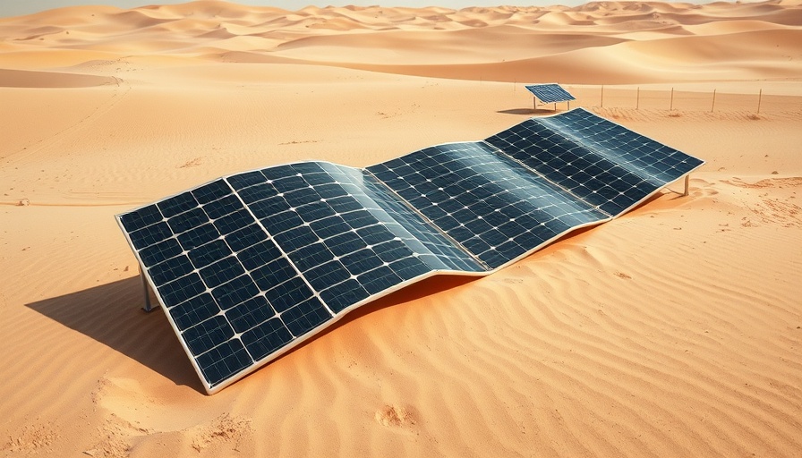 Impact from One Big Beautiful Bill Act on renewable energy depicted by damaged solar panels in a desert.