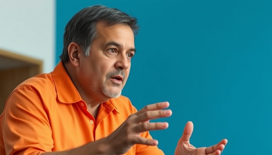 Middle-aged man explaining how to remove skin tags overnight.
