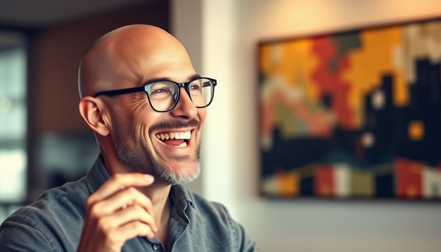 Man discussing renewable energy technology.