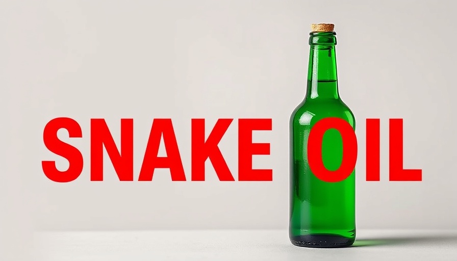 Benefits of snake oil for inflammation: superfood bottle.