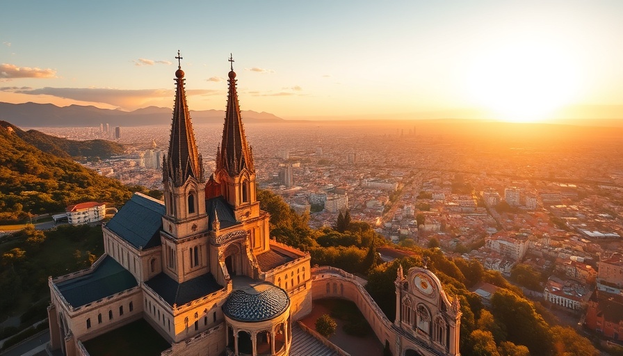 Iconic Barcelona church at sunset, best things to do in Barcelona.