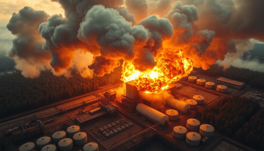 Roseland explosion with black smoke and fire, highlighting community safety.