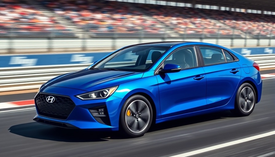 Hyundai Ioniq 6 N performance car speeding on track.