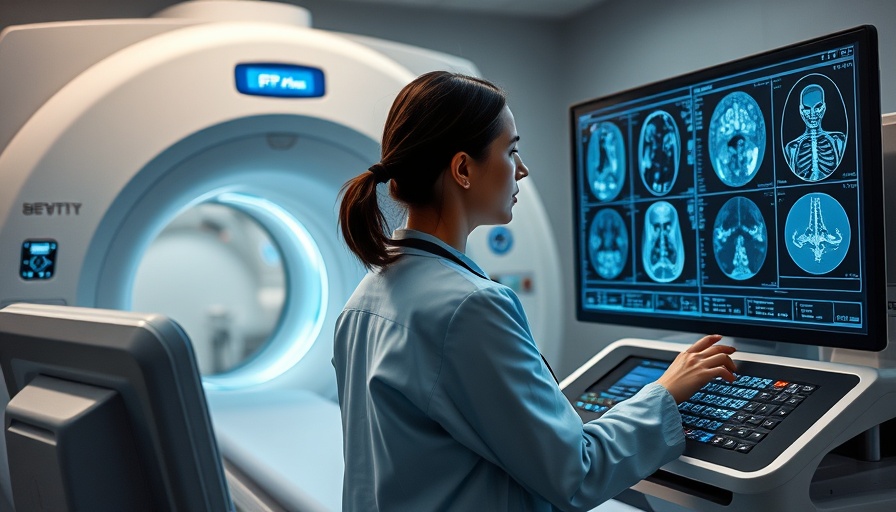 Medical scanner and doctor reviewing images, relevant to omega-3 fatty acids Alzheimer’s disease research.