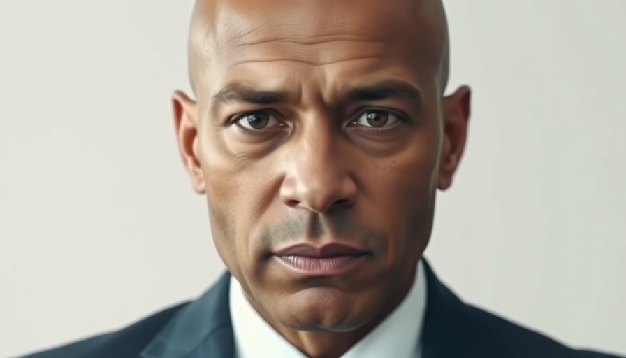 Close-up portrait of a bald man in a suit, Bruce Willis health update FTD.