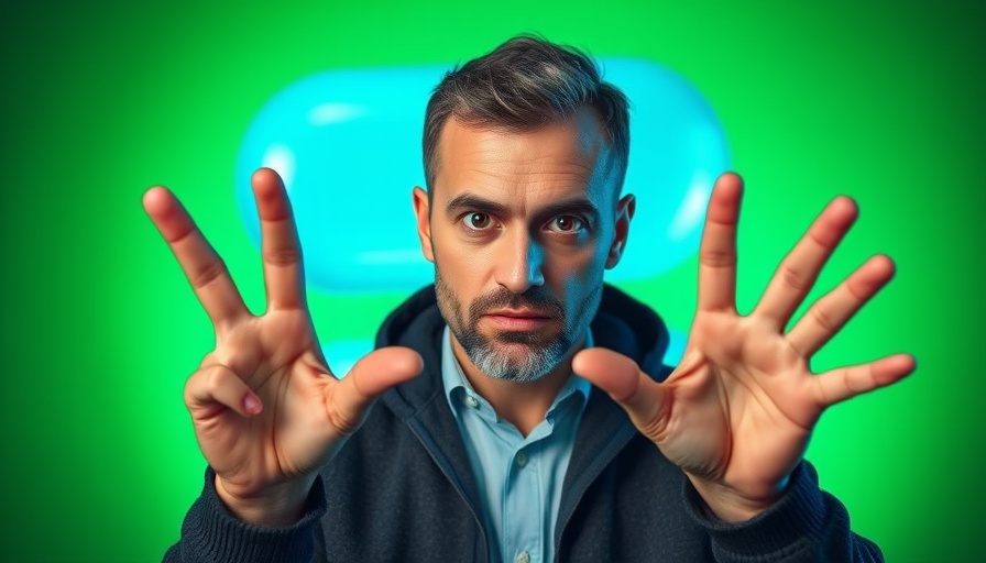 Man making X with fingers next to blue pill, reverse erectile dysfunction naturally concept.
