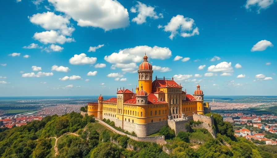 Pena Palace in Lisbon under a bright sky, best things to do in Lisbon.