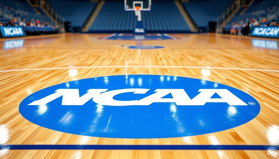 NCAA logo on basketball court, NCAA redshirt rule lawsuit.
