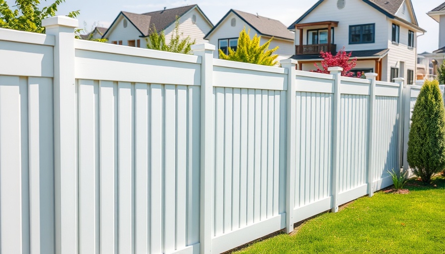 Modern privacy fence design ideas: Sleek white fence in suburban garden.